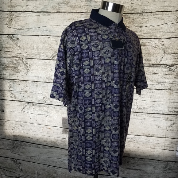 Navy Blue Comfort Platinum Shirt Size Large.Pit to pit approx:  24 inches Rig - Picture 3 of 7